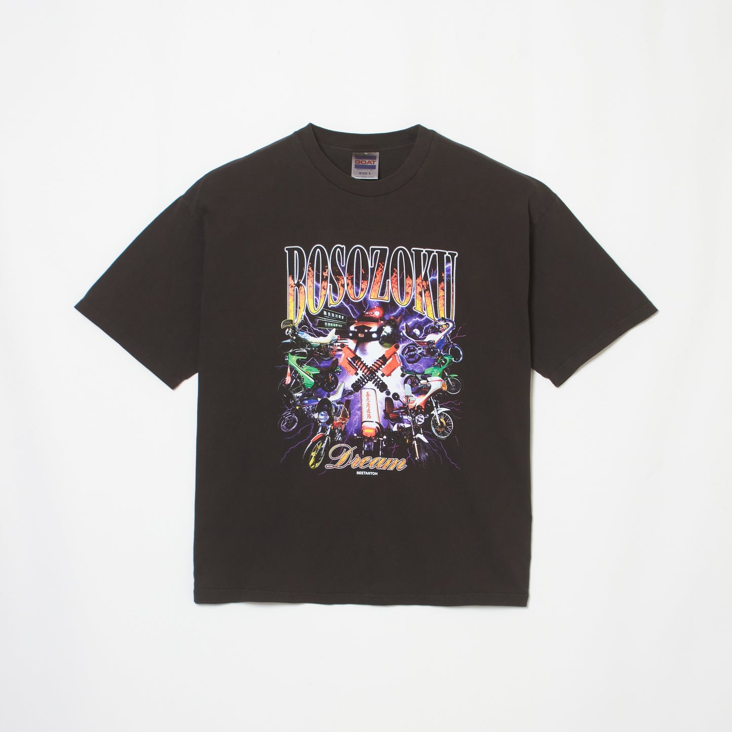 暴走族コラージュプリントT-shirt（BLK/GRY/PIG）